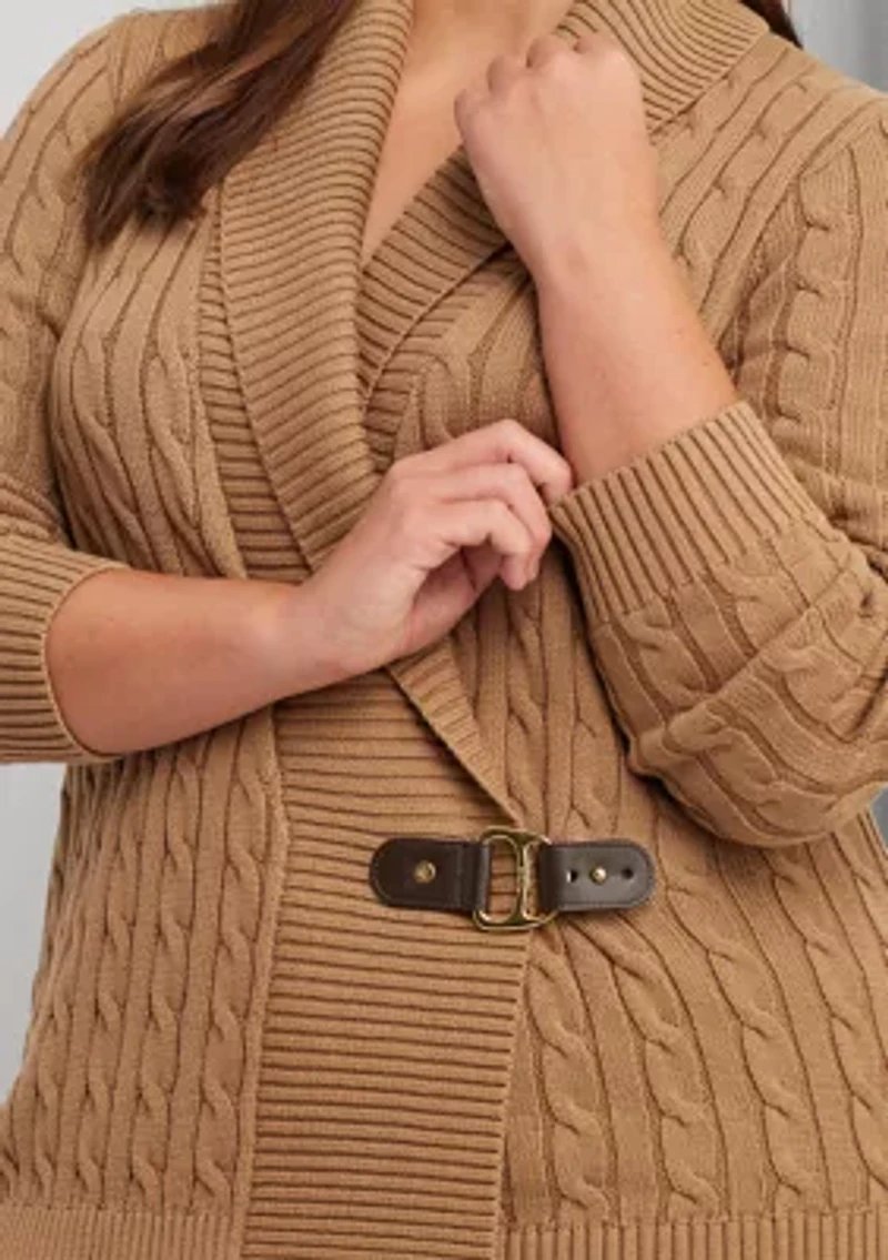 Plus Buckled Cotton Sweater