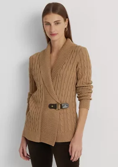 Petite Buckled Cotton Sweater