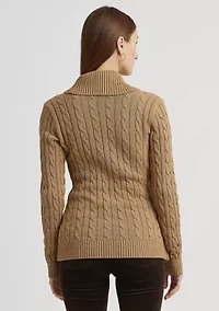 Petite Buckled Cotton Sweater