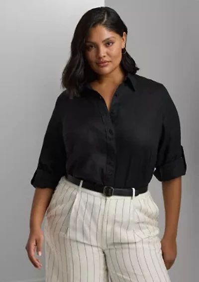 Plus Linen Shirt