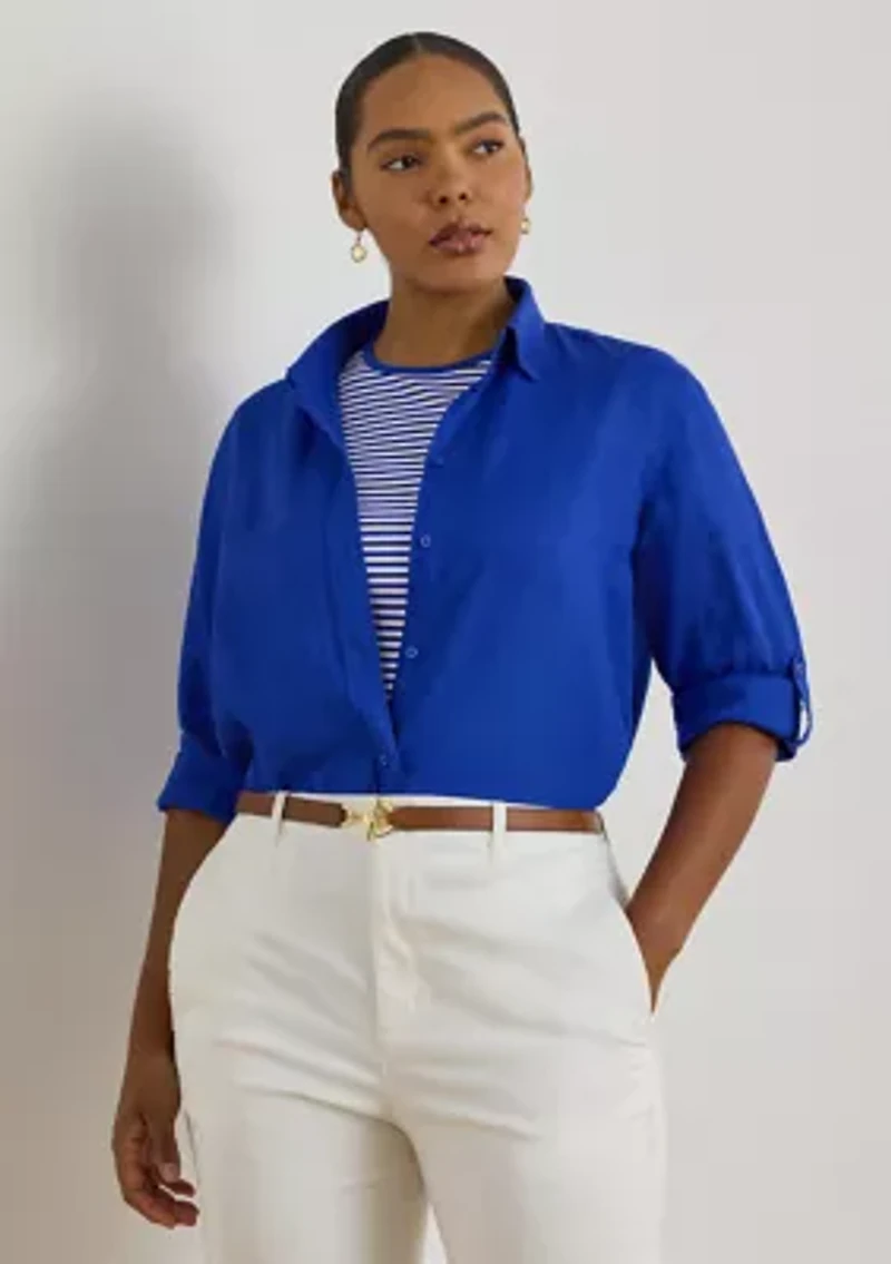 Plus Linen Shirt
