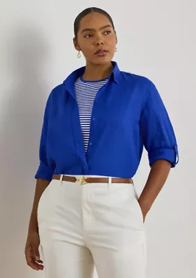 Plus Linen Shirt