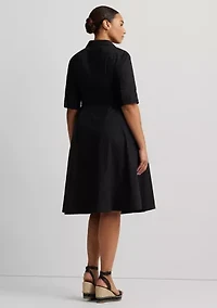 Plus Cotton-Blend Shirtdress