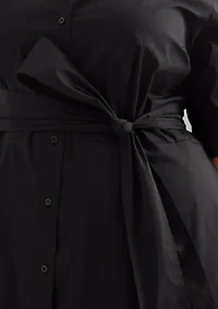 Plus Cotton-Blend Shirtdress