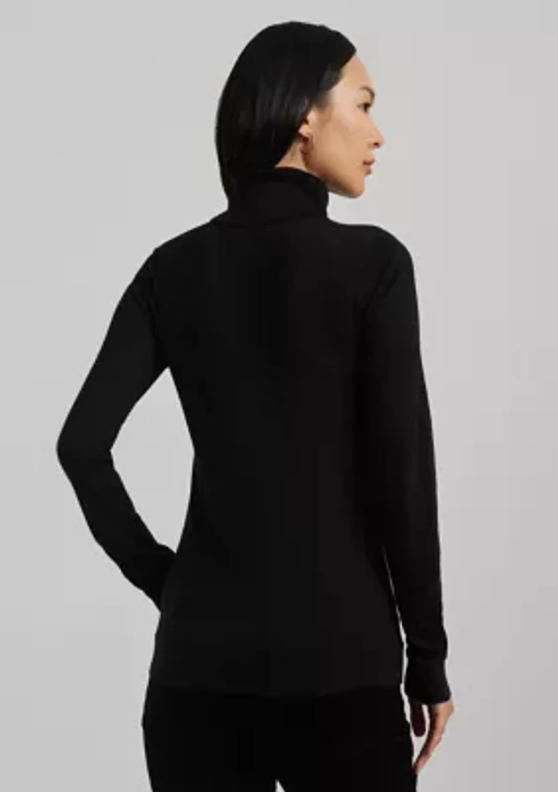 Women's Silk-Blend Turtleneck Sweater