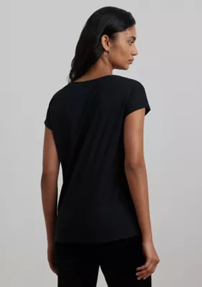 Women's Beaded-Crest Cotton Jersey T-Shirt