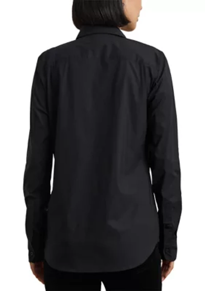 Petites Classic Fit Beaded-Crest Shirt