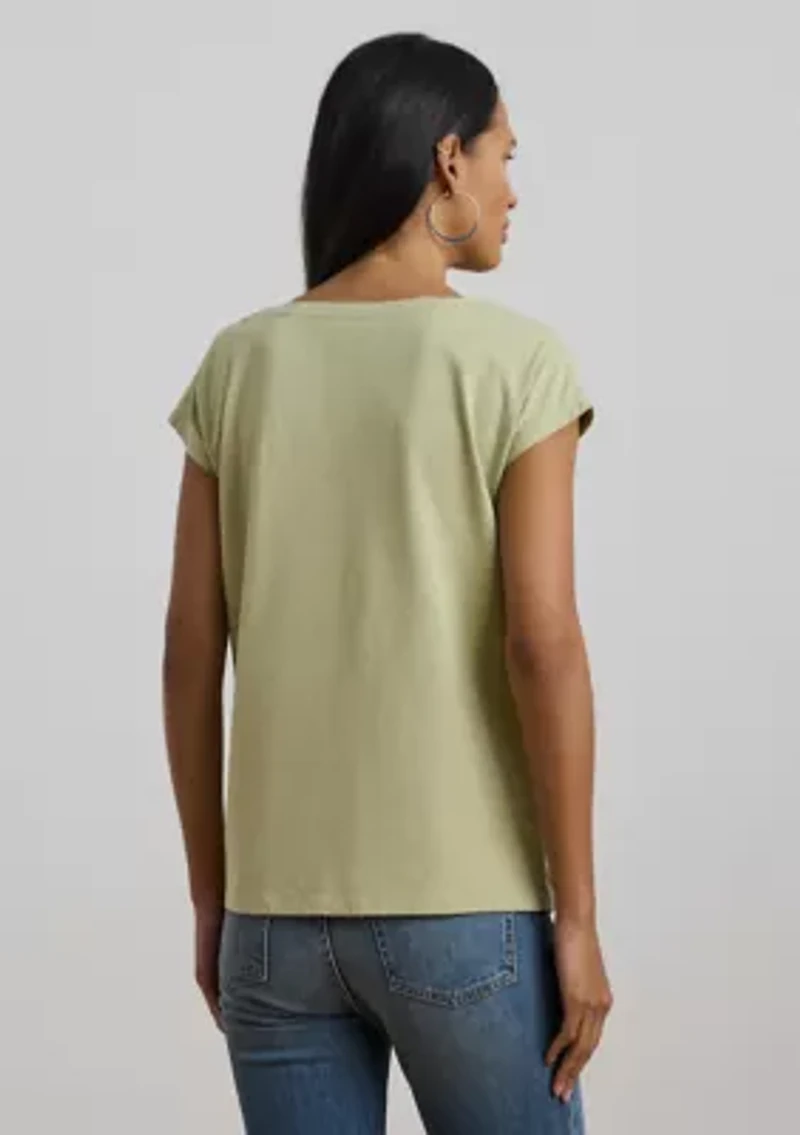 Women's Embroidered Jersey T-Shirt
