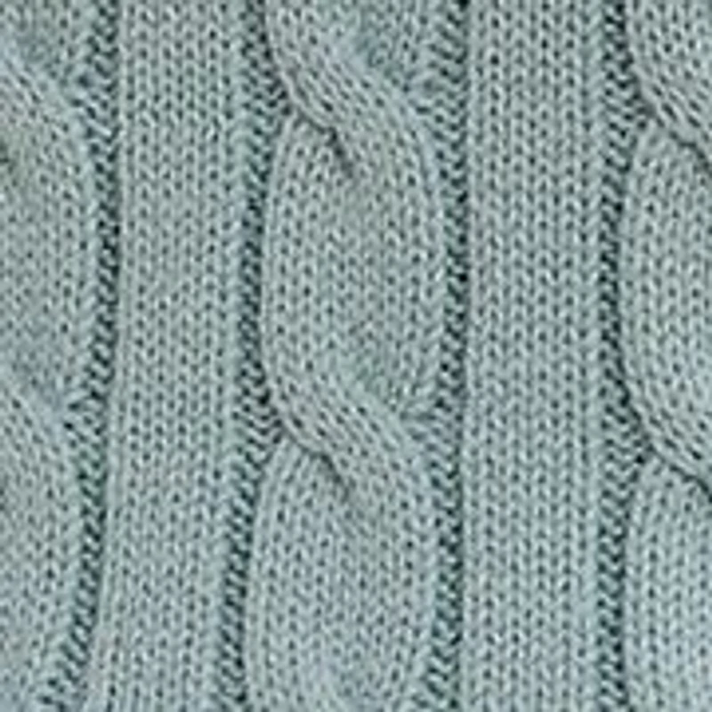 Plus Cable Knit Cotton Polo Sweater