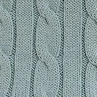 Plus Cable Knit Cotton Polo Sweater