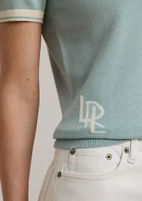 Two Tone Short Sleeve Sweater