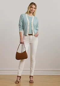 Two Tone Short Sleeve Sweater
