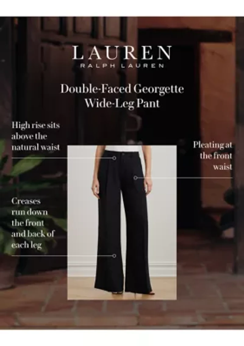 Double Faced Georgette Wide Leg Pants