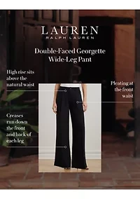 Double Faced Georgette Wide Leg Pants