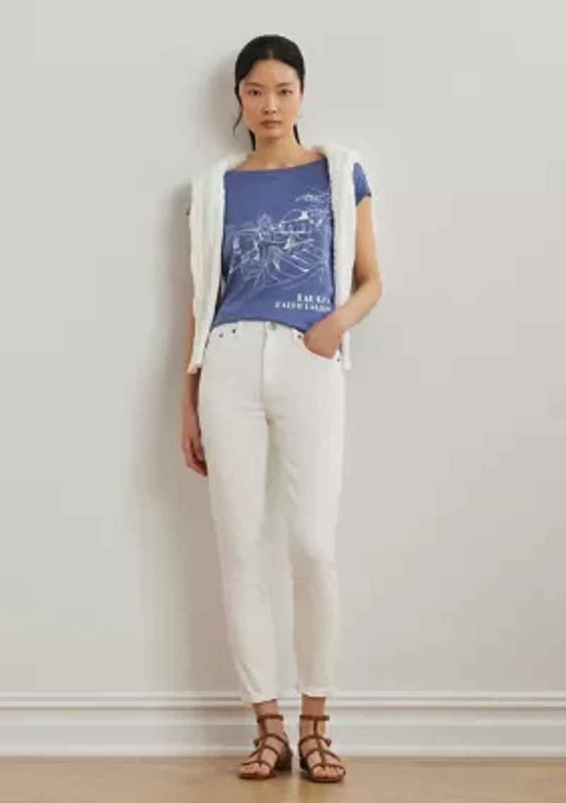 Cotton Blend Jersey Graphic T-Shirt