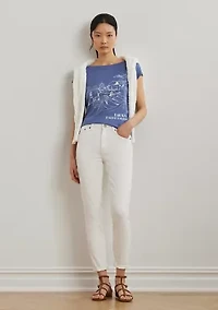 Cotton Blend Jersey Graphic T-Shirt
