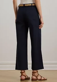 Stretch Chino Wide Leg Cropped Pants