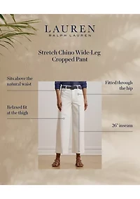 Stretch Chino Wide Leg Cropped Pants