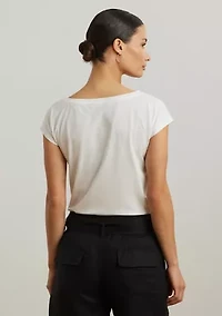 Petite Cotton Blend Jersey Graphic T-Shirt