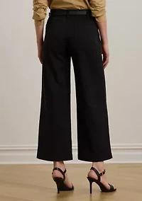 Petite Stretch Chino Wide-Leg Cropped Pants