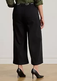 Stretch Chino Wide Leg Cropped Pants