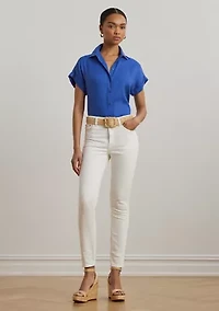 Relaxed Fit Linen Short Sleeve Shirt