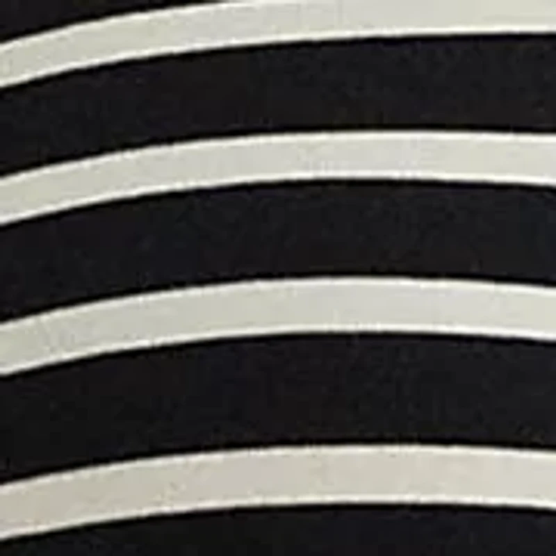 Women's Striped Elbow-Sleeve Henley Top