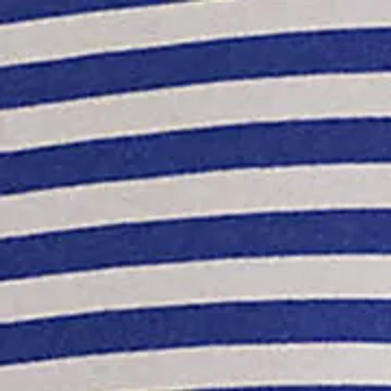 Petite Striped Stretch Cotton Crew Neck T-Shirt