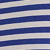 Petite Striped Stretch Cotton Crew Neck T-Shirt