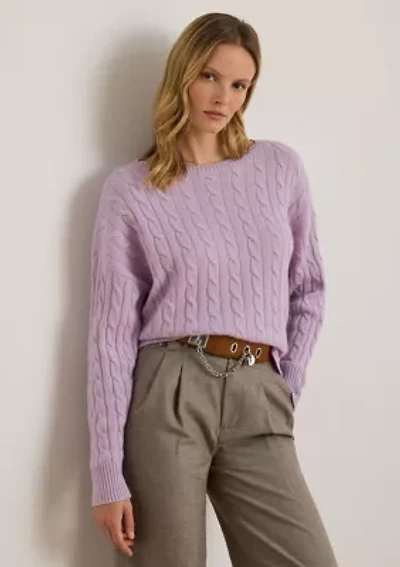Women's Cable-Knit Wool-Cashmere Sweater
