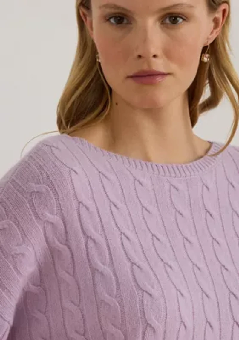 Women's Cable-Knit Wool-Cashmere Sweater