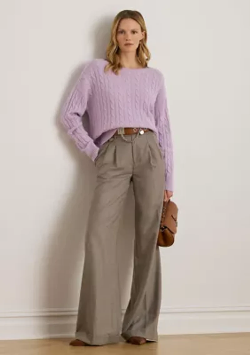 Women's Cable-Knit Wool-Cashmere Sweater