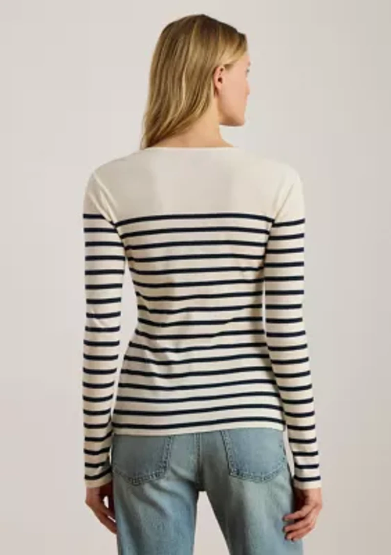 Striped Cotton Long-Sleeve Tee