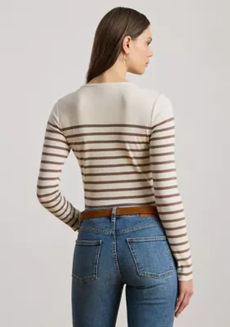 Striped Cotton Long-Sleeve Tee