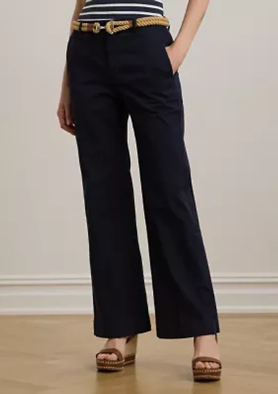 Stretch Cotton Chino Flare Pants
