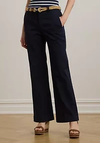 Stretch Cotton Chino Flare Pants