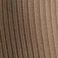 Rib-Knit Long-Sleeve Polo Top