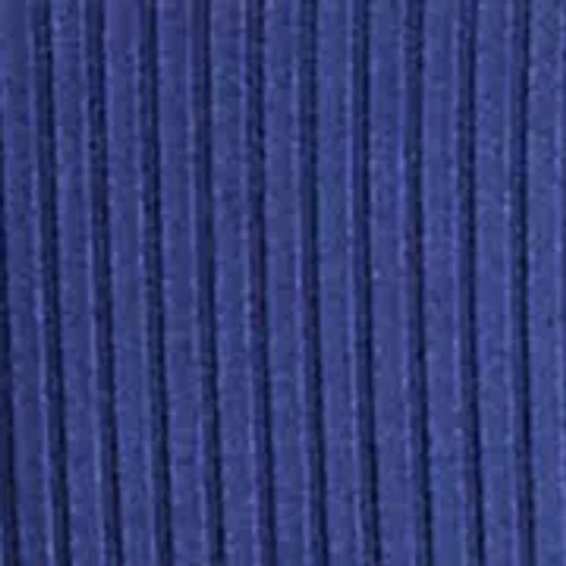 Rib-Knit Long-Sleeve Polo Top