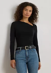 Stretch Jersey Asymmetrical Top