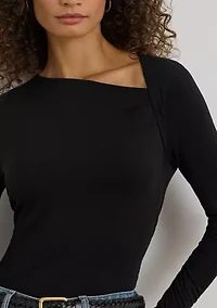 Stretch Jersey Asymmetrical Top