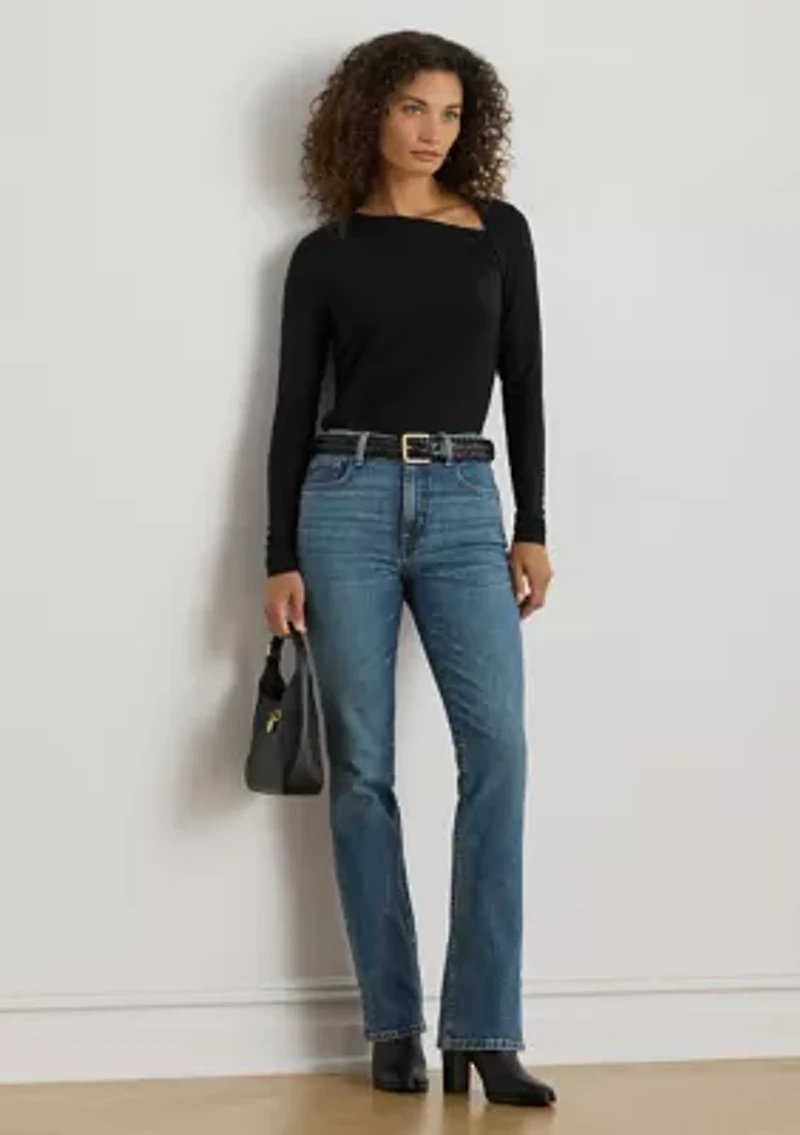 Stretch Jersey Asymmetrical Top