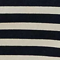 Striped Stretch Cotton Boatneck Tee