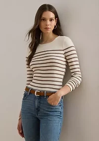 Petite Striped Cotton Long-Sleeve Tee