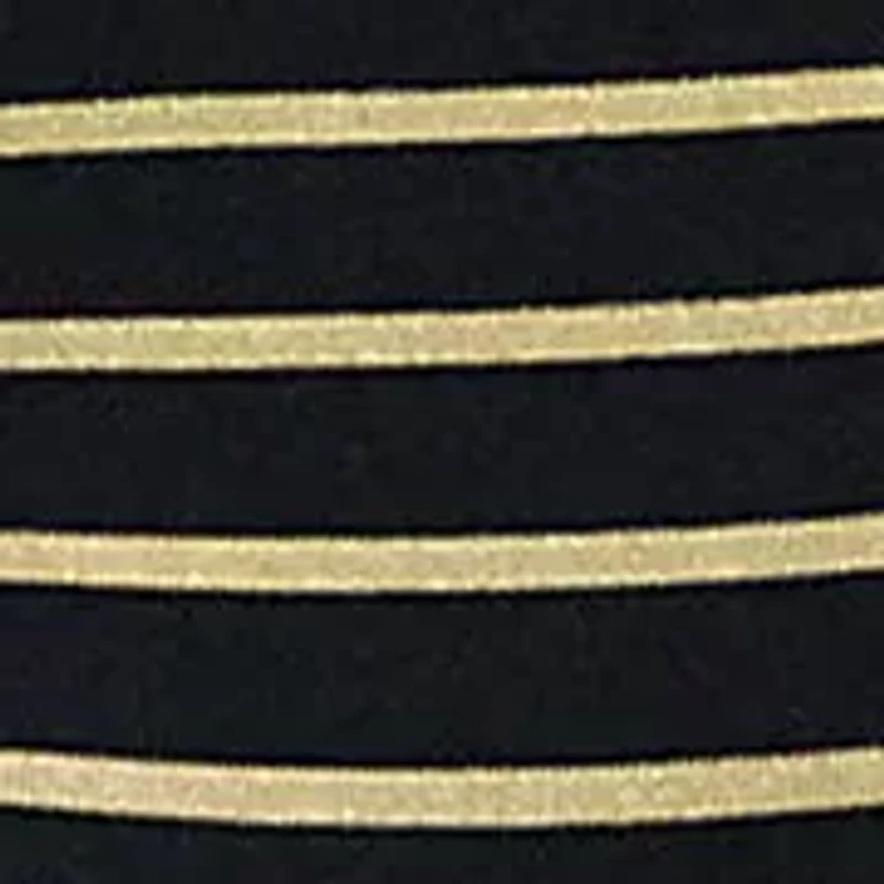 Women's Metallic Striped Boatneck Tee