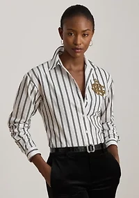 Women's Relaxed Fit Striped Cotton Shirt