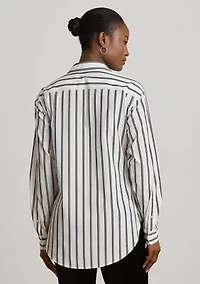 Women's Relaxed Fit Striped Cotton Shirt