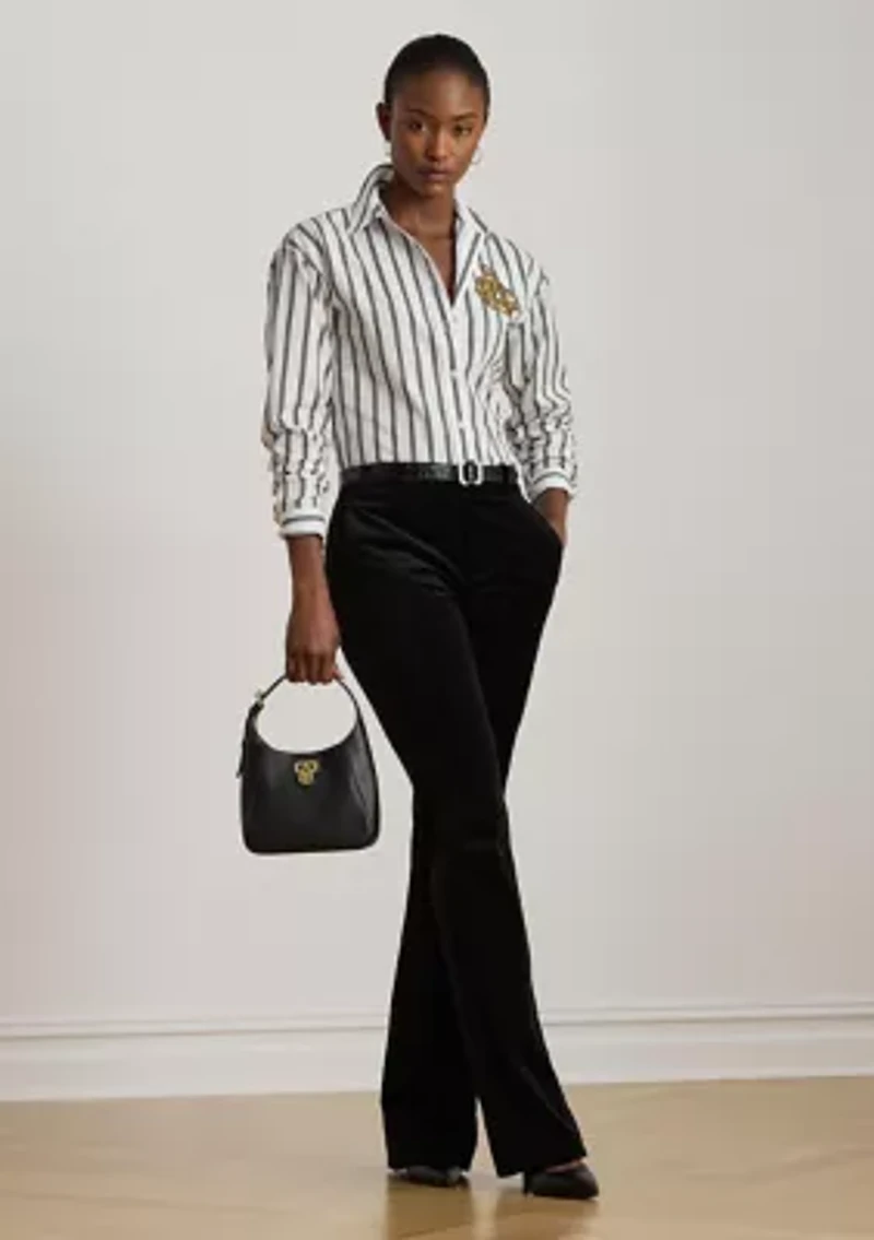 Women's Relaxed Fit Striped Cotton Shirt