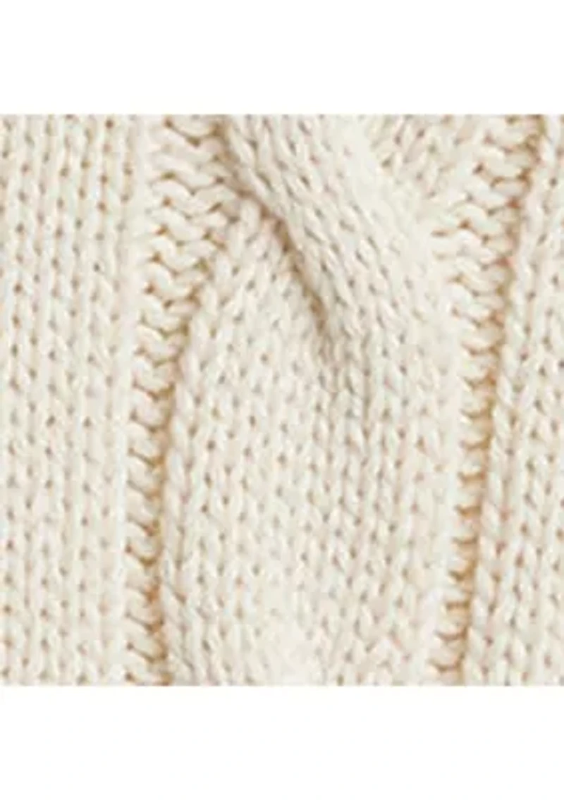 Women's Cable-Knit Cotton Cricket Sweater