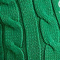 Women's Embroidered-Crest Cable-Knit Sweater