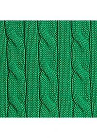 Women's Embroidered-Crest Cable-Knit Sweater